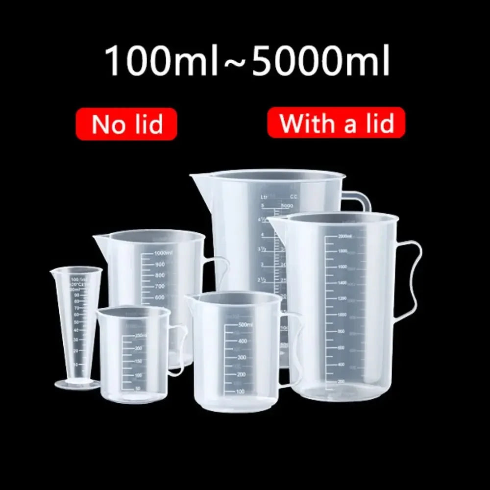 100-5000ml Thickened Plastic Measuring Cup with Scale Food Grade Measuring Cup Experimental Measuring Cup Beaker Plastic Cup Beauty World Shop