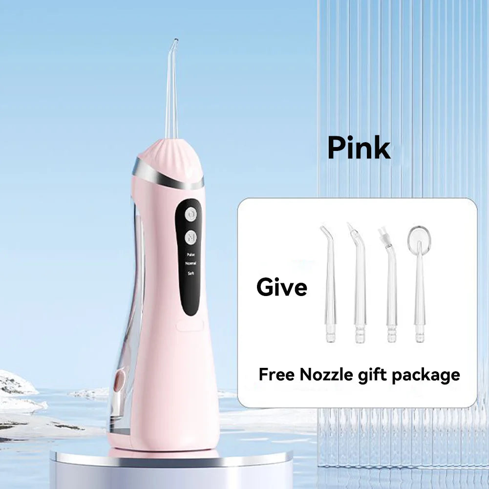 Oral Irrigator 3 Cleaning Modes Portable Rechargeable Waterproof  IP65 Dental Water FlosserTeeth Whitening Jet Floss 200ML Beauty World Shop