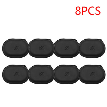 1-20PCS KZ Earphones Oval Storage Bag Wired Headphones PU Zipper Storage Box Portable Hold Case Container for KZ BA10 AS10 ES4