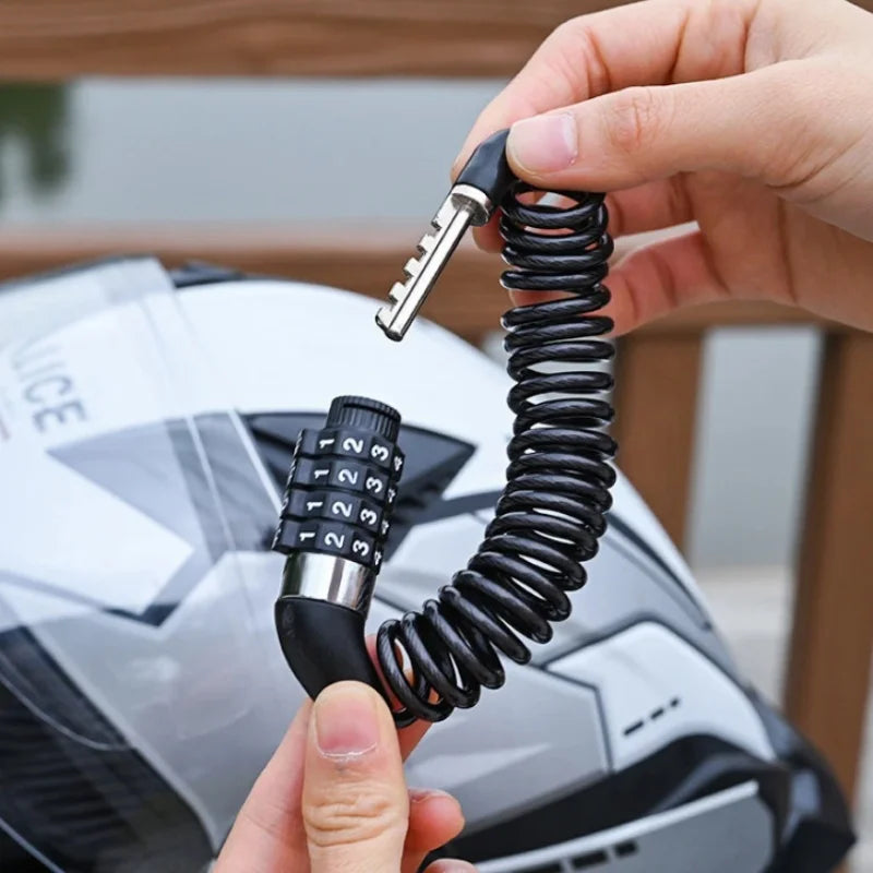Bicycle Lock Steel Cable Chain Security Password 4 Digit Lock Anti-Theft Combination Number Code Safety Bike Bicycle Accessories Beauty World Shop
