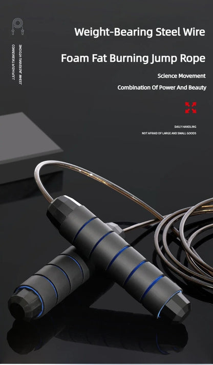 1PCS The New Jump Rope Steel Wire Skipping Exercise Adjustable Jumping Fitness Workout Training Home Sport Equipment Tangle-Free Beauty World Shop