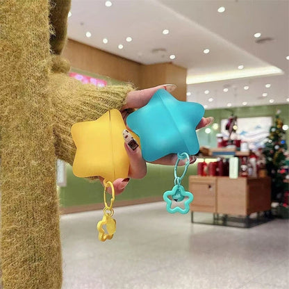 For AirPods Pro3 4 3 2 1 Pro Pro2 Earphone Case 3D Glitter Star Luminous Silicone Cartoon Headphone Box Cover