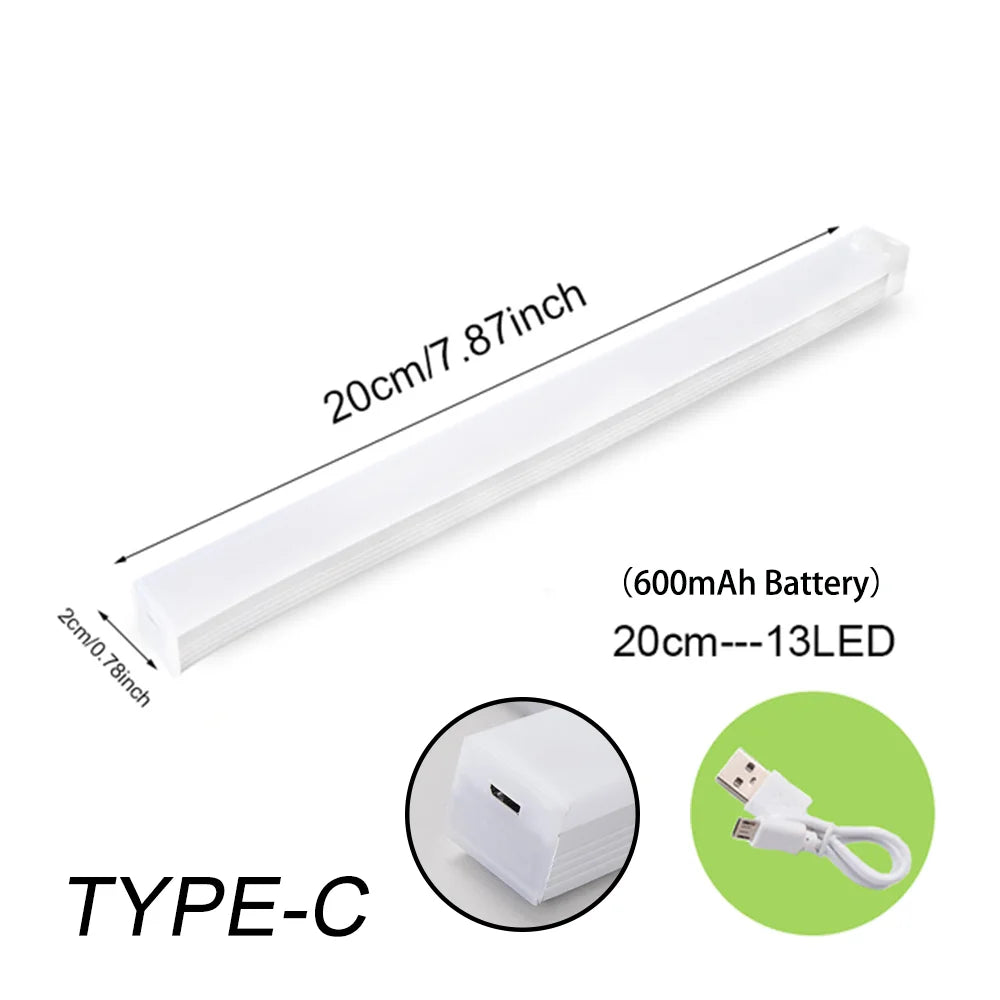Motion Sensor Light Wireless LED Night Light Type C Rechargeable Light Cabinet Wardrobe Lamp Staircase Backlight For Kitchen LED Beauty World Shop