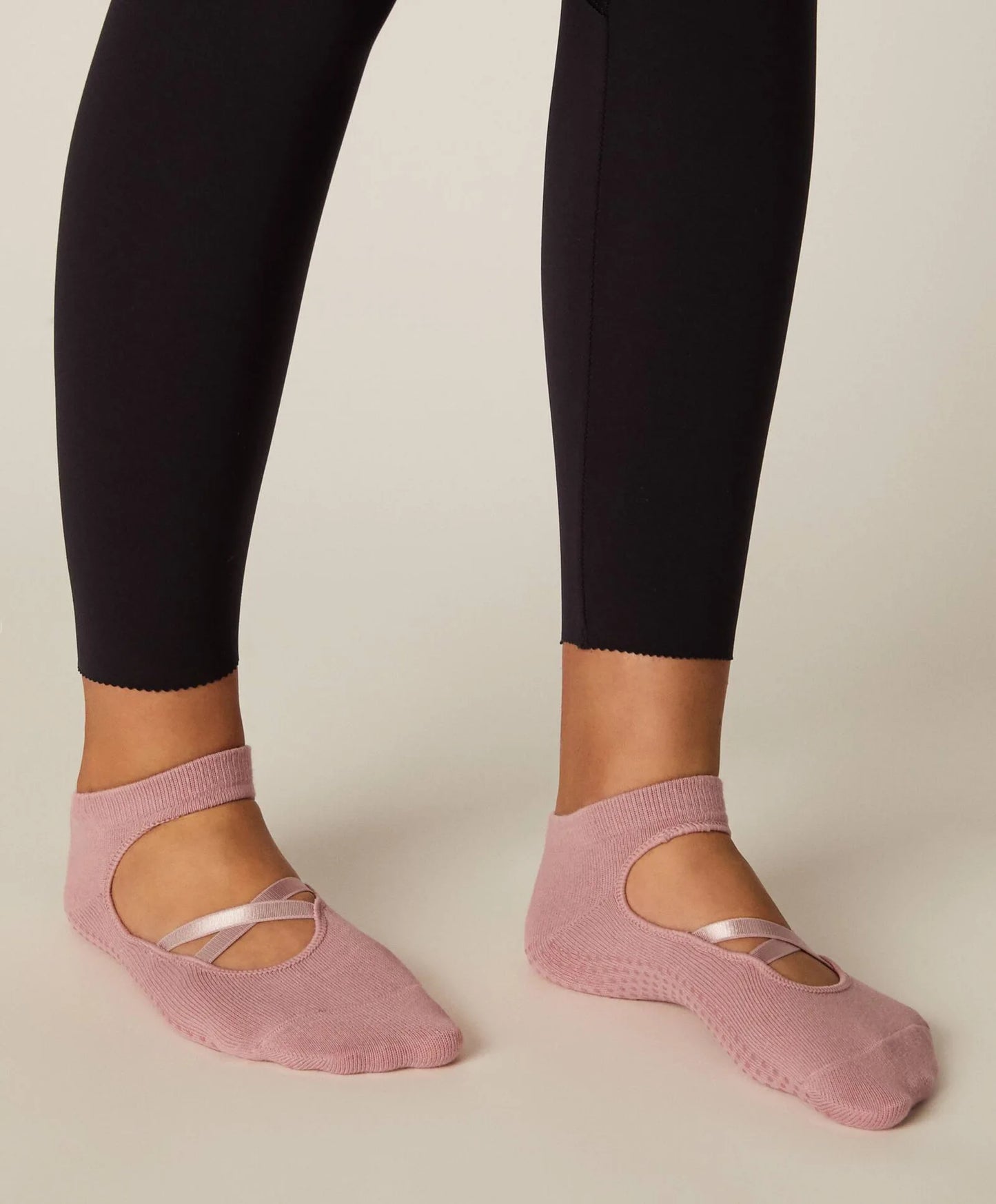 2 Pairs Cotton Breathable Sweat-absorbent Yoga Socks Silicone Anti-slip Floor Socks Women Pilates Ballet Fitness Sports Sock Set Beauty World Shop