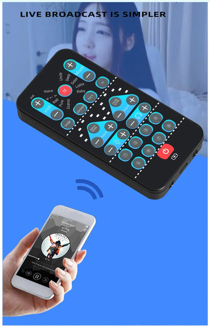 M10 Voice Changer Device Karaoke Function Male Female Voice Switch Universal Portable Sound Changer Card Fine Tuning for Live Beauty World Shop