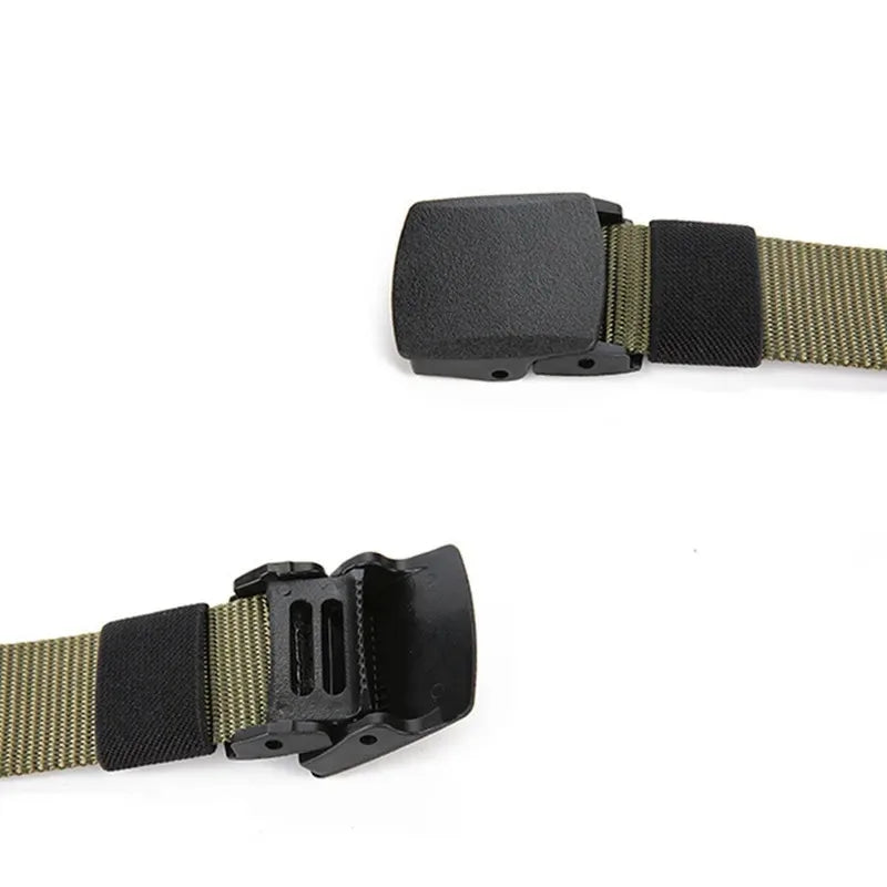 New Men's Automatic Buckle Belt Outdoor Hunting Hiking Daily Work Sports Tactical Waist Belt Hunting Clothing Accessory Beauty Fashion