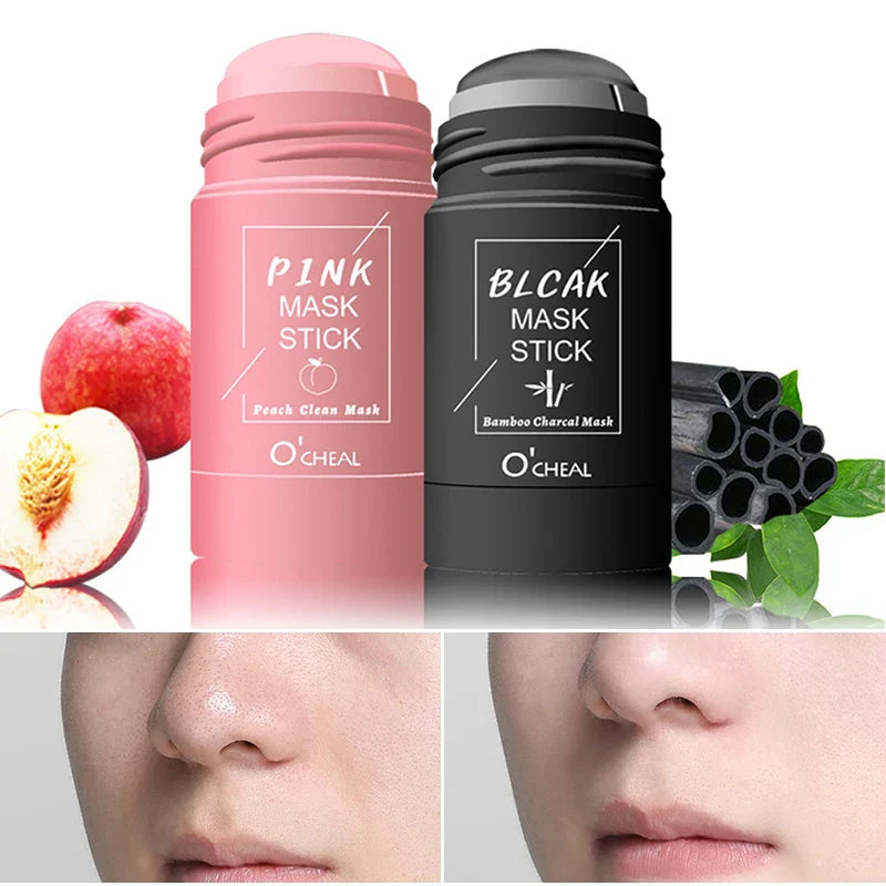 Solid facial mask Stick Green Tea Honey Peach Cleaning Pore Moisturizing Long Charcoal Eggplant Mud Film Beauty Trend Shop