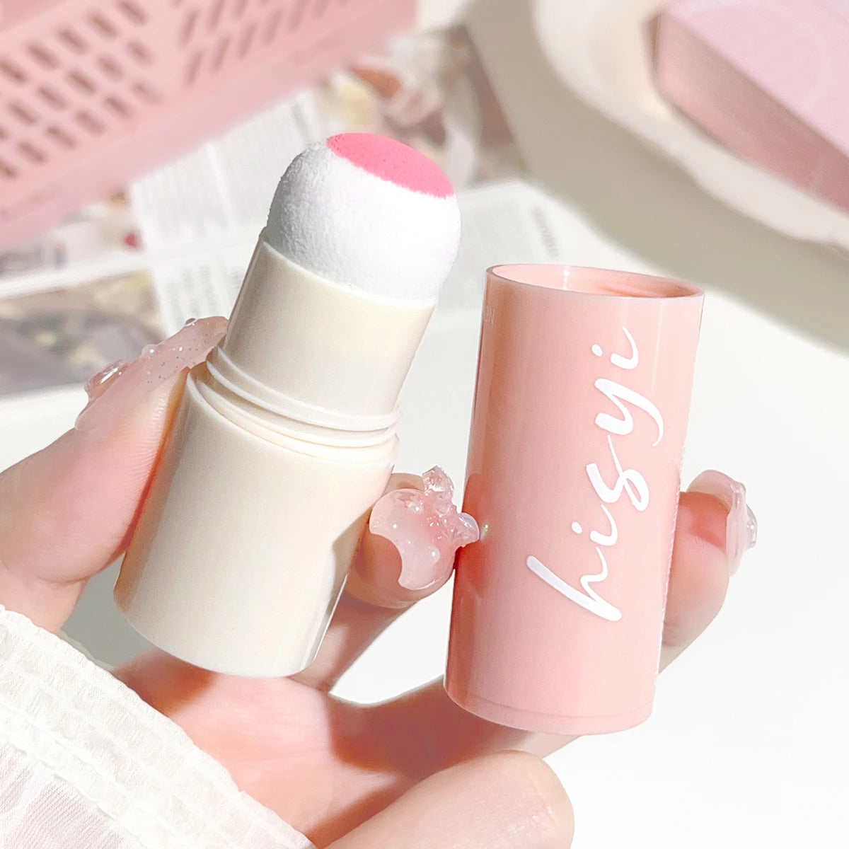 HISYI Yunrou Soft Fog Blush Stick - Energetic and Bouncy, Korean Style, Brightening, Dual-Use for Lips and Cheeks Beauty World Shop