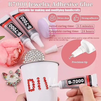 B7000 Glue Multi Purpose Adhesive Strong Clear Glue For Phone Screen Repair Jewelry Making DIY Crafts Metal Glass Plastic Wood Beauty World Shop