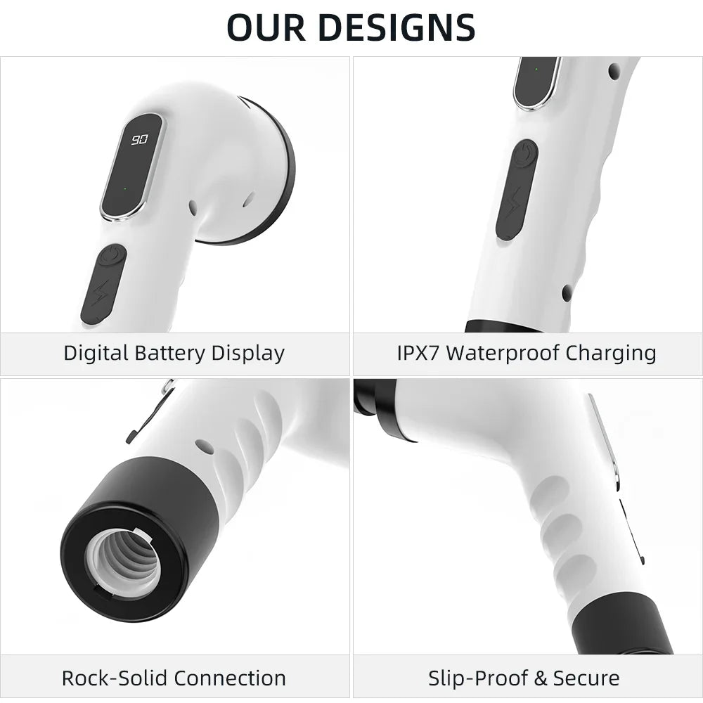 Electric Spin Scrubber, Electric scrubber with 8 Replaceable Brush Heads & Detachable Extension Handle, Power spin scrubber cord