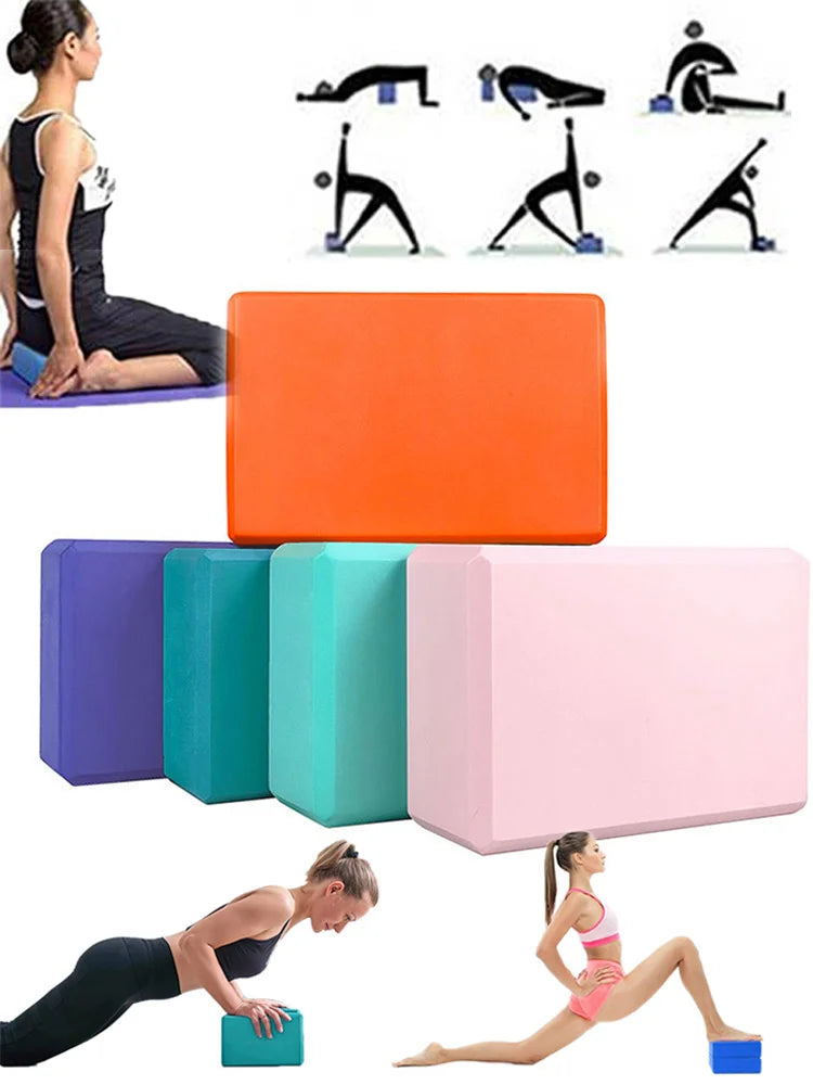 1pc High Density Yoga Foam Blocks Non-slip Solid Color Yoga Balance Fitness Dance Supplies For Yoga Pilates And Meditation Beauty World Shop