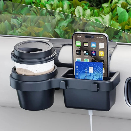 Car Cup Stand Phone Holder Mount Tray Side Door Window Storage Barrel Pocket Hanging Storage Rack with Auto Interior Accessories Beauty World Shop