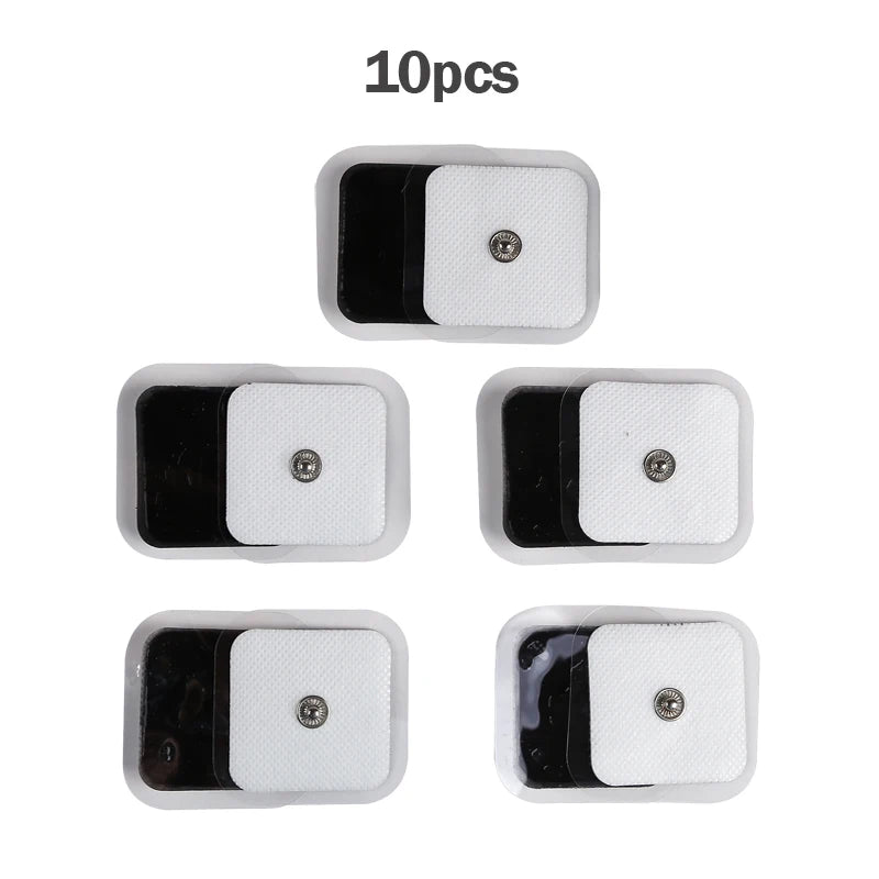 10/20/50pcs Non-woven Electrode Pads 4x4cm Snap On Replacement For Tens Acupuncture Digital Machine Slimming Massager Therapy Beauty World Shop