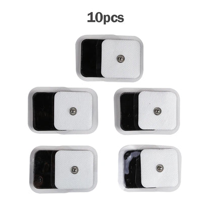 10/20/50pcs Non-woven Electrode Pads 4x4cm Snap On Replacement For Tens Acupuncture Digital Machine Slimming Massager Therapy Beauty World Shop