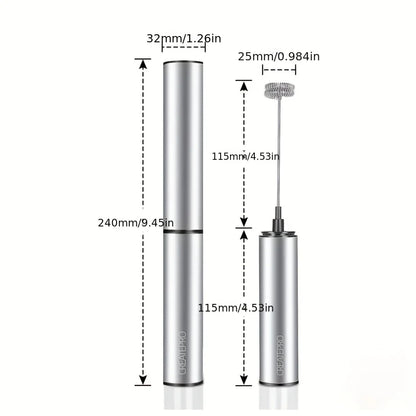 Rechargeable Stainless Steel Milk Frother 2 Speeds for Latte Cappuccino Espresso Home And Barista Use Beauty World Shop