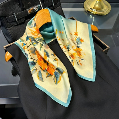 Scarf 100% Silk Bandana Women Square Scarves Wrap Kerchief Spring Fashion Luxury High Quality Headband Hijab Shawls 2026 Beauty World Shop