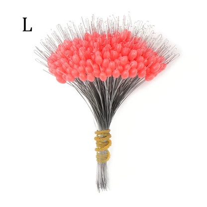300Pcs Silicone Space Bean Oval Stopper Bobber Profession Fishing Float Resistance Anti-Strand Fish Line Fishing Gear Beauty World Shop