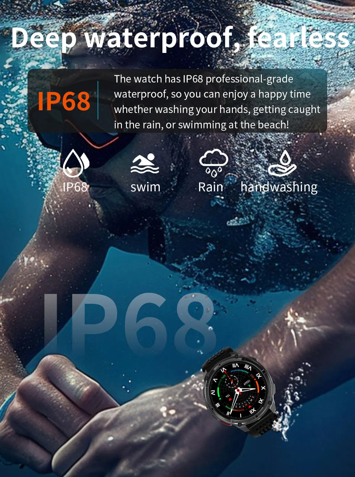 2026 New T-Rex3 Pro 1100mAh Battery Smart Watch GPS path 5ATM Waterproof Sports Run tracker Outdoors Compass Military Smartwatch Beauty World Shop