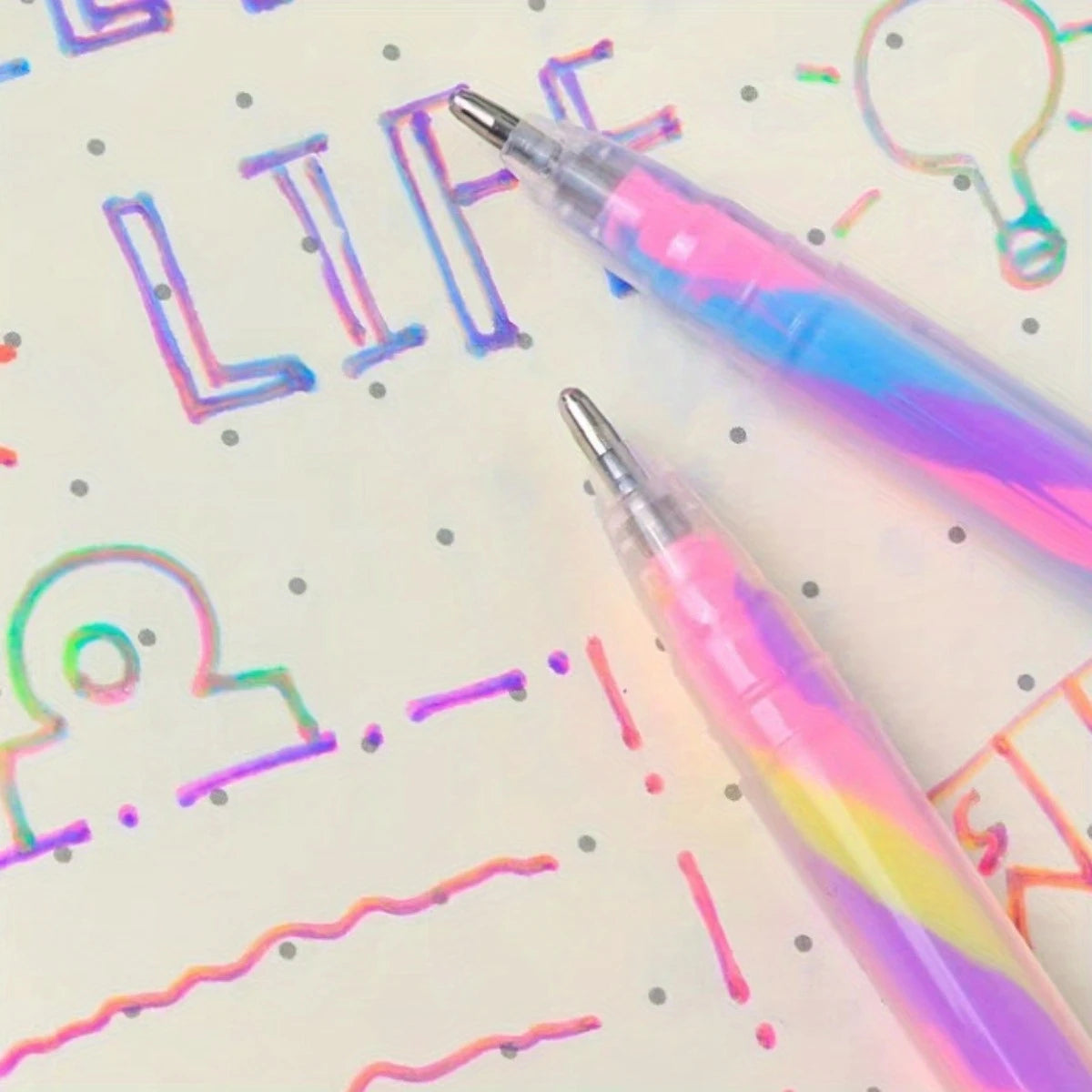6pcs Glitter Gel Highlighter Pens Set - 1.2mm Vibrant Colors, Smooth Writing, Perfect for Journals, DIY Crafts, Greeting Cards, Beauty World Shop