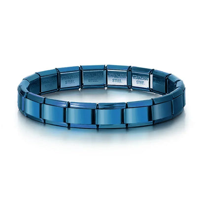 2024 New Popular Fashion Italian Module Charm Links Fit 9mm Bracelet Stainless Steel Links Jewelry Making Beauty World Shop