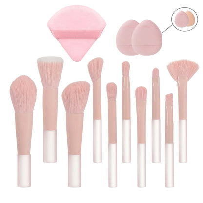 10 color Mini makeup brush Travel portable Makeup Tool Makeup Puff - Palm Brush Professional Makeup tool set Christmas gift Beauty World Shop