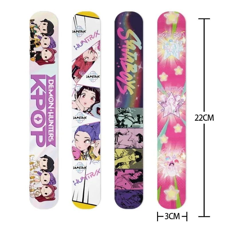 Kpop Demon Hunter Slap Bracelets Anime Snap Wristband for Birthday Party Favors School Prize Gifts Beauty World Shop