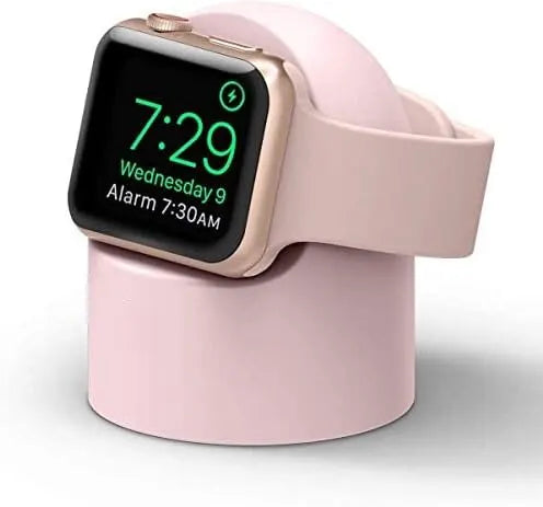 Charger Stand For Apple Watch Series 9 8 Ultra 7 6 5 SE 4 3 2 Charger Dock Station Silicone Bracket Iwatch Charging Cable Holder Beauty World Shop