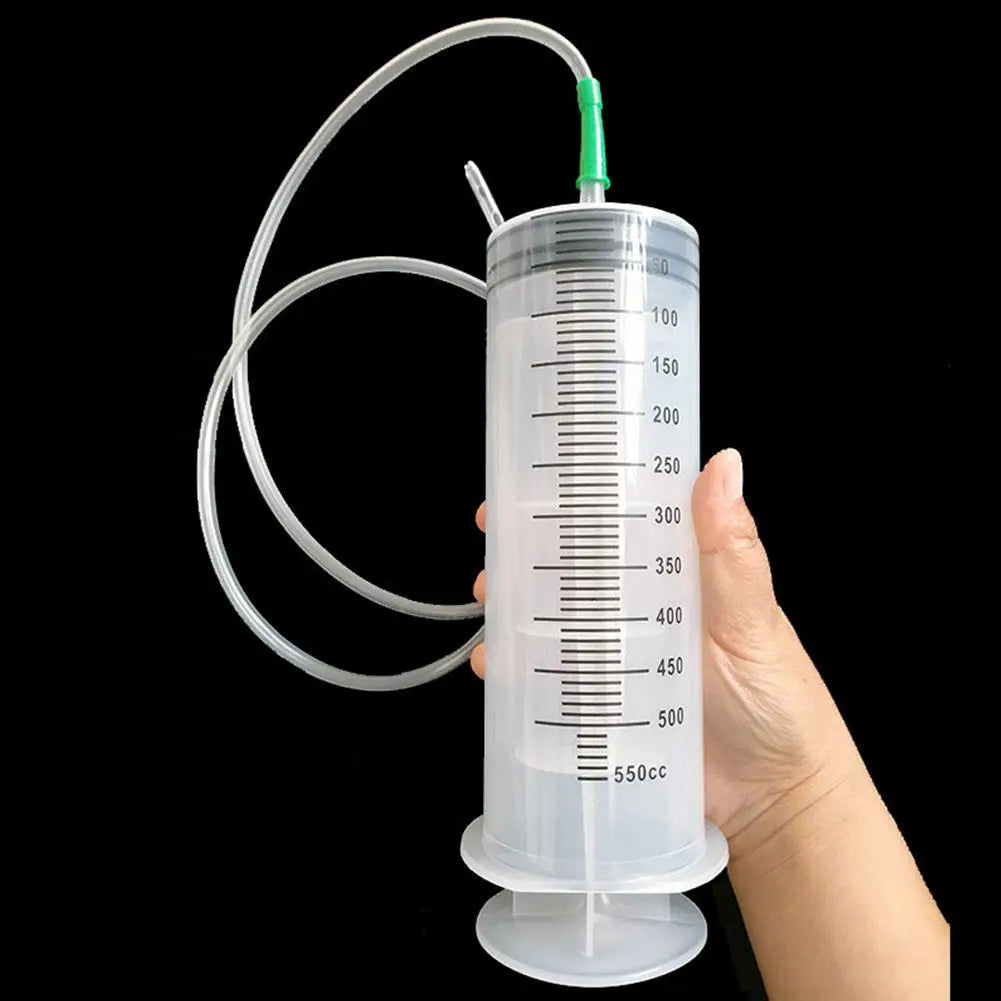 100/300/550ml Large Capacity Syringes Oil Pump With 1m Hose Pet Feeding Measuring Pump Hydroponics Nutrient Big Syringe Beauty Fashion