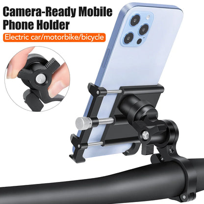NEWBOLER MTB Phone Mount Stand Bicycle Holder 360° Rotatable Aluminum Adjustable Bike Phone Holder Non-slip Cycling Bracke Beauty World Shop