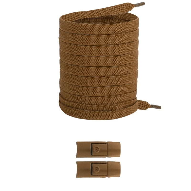 New Without Ties Elastic Laces No Tie Shoe Laces Press Lock Shoelaces Sneaker Kids Adult 8MM Widened Flat Shoelace for Shoes Beauty World Shop