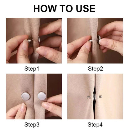 4/8Pairs Curtain Magnetic Button Detachable Curtain Fix Fastener Clip Prevent Light Adjustment Window Screen Close Magnet Buckle Beauty World Shop