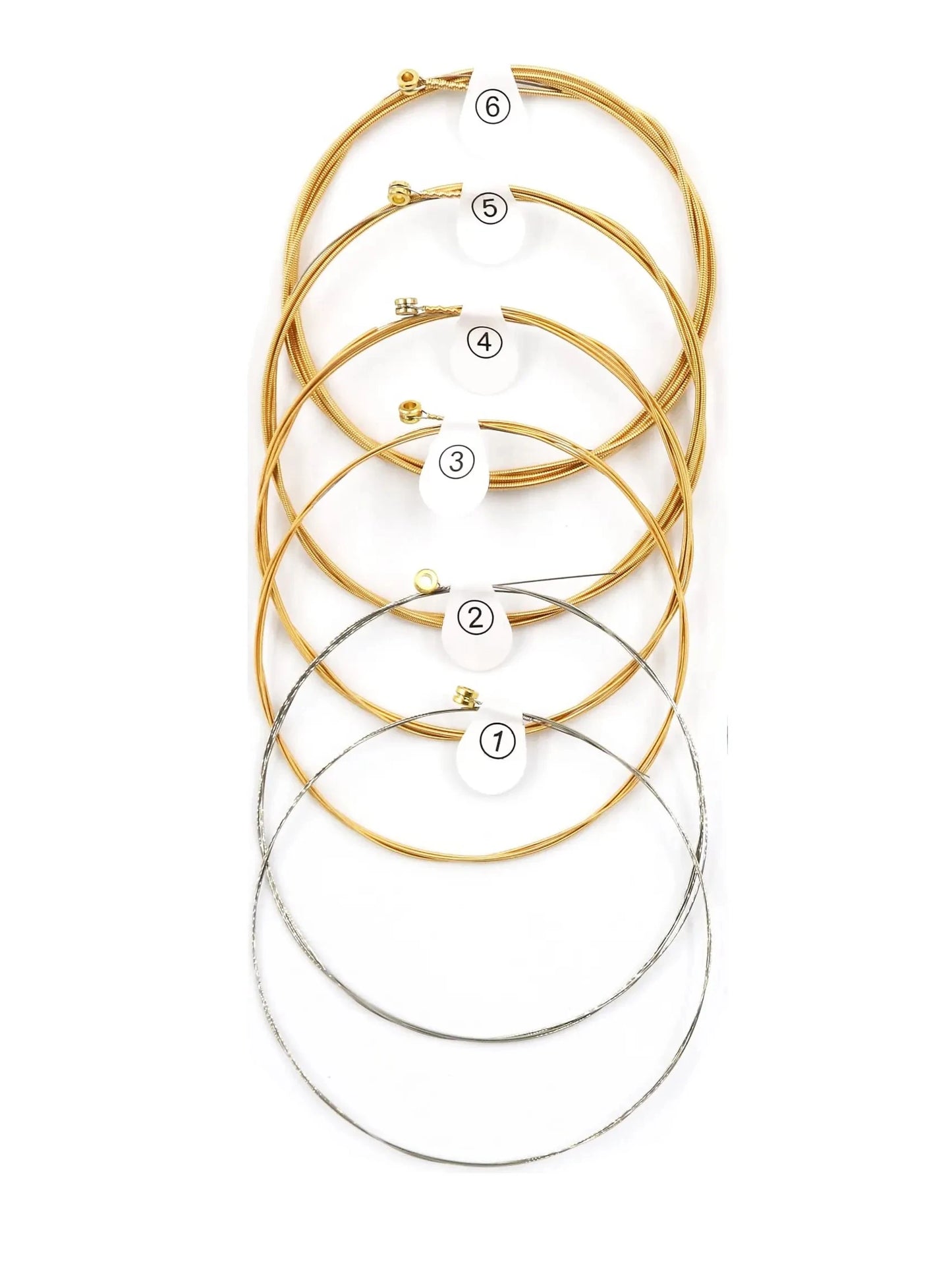 1 SET 6 Pieces Copper Guitar Strings 1-6 for Classical Classic Steel Wire Classic Acoustic Folk Guitar Parts Accessories Beauty World Shop