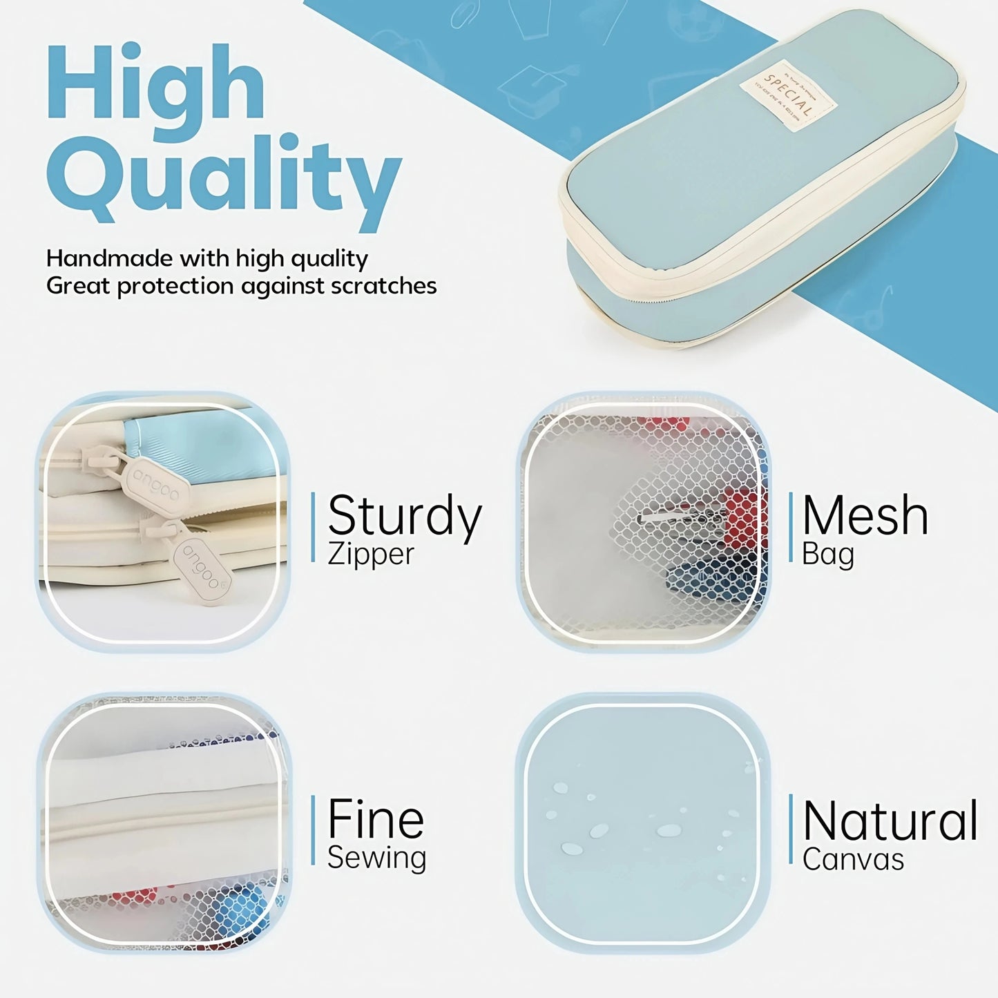 Large Capacity Pencil Case Stationery School Supplies Pencil Cases Pouch Office Desk Storage Bag Students Kids Pen Case Bags Box Beauty World Shop