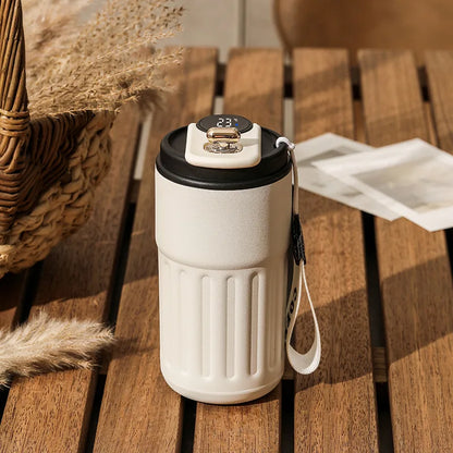 450ML Stainless Steel Thermo Water Bottle LED Temperature Display Coffee Cup Keep Cold and Heat Thermal Mug Travel Vacuum Flask Beauty World Shop