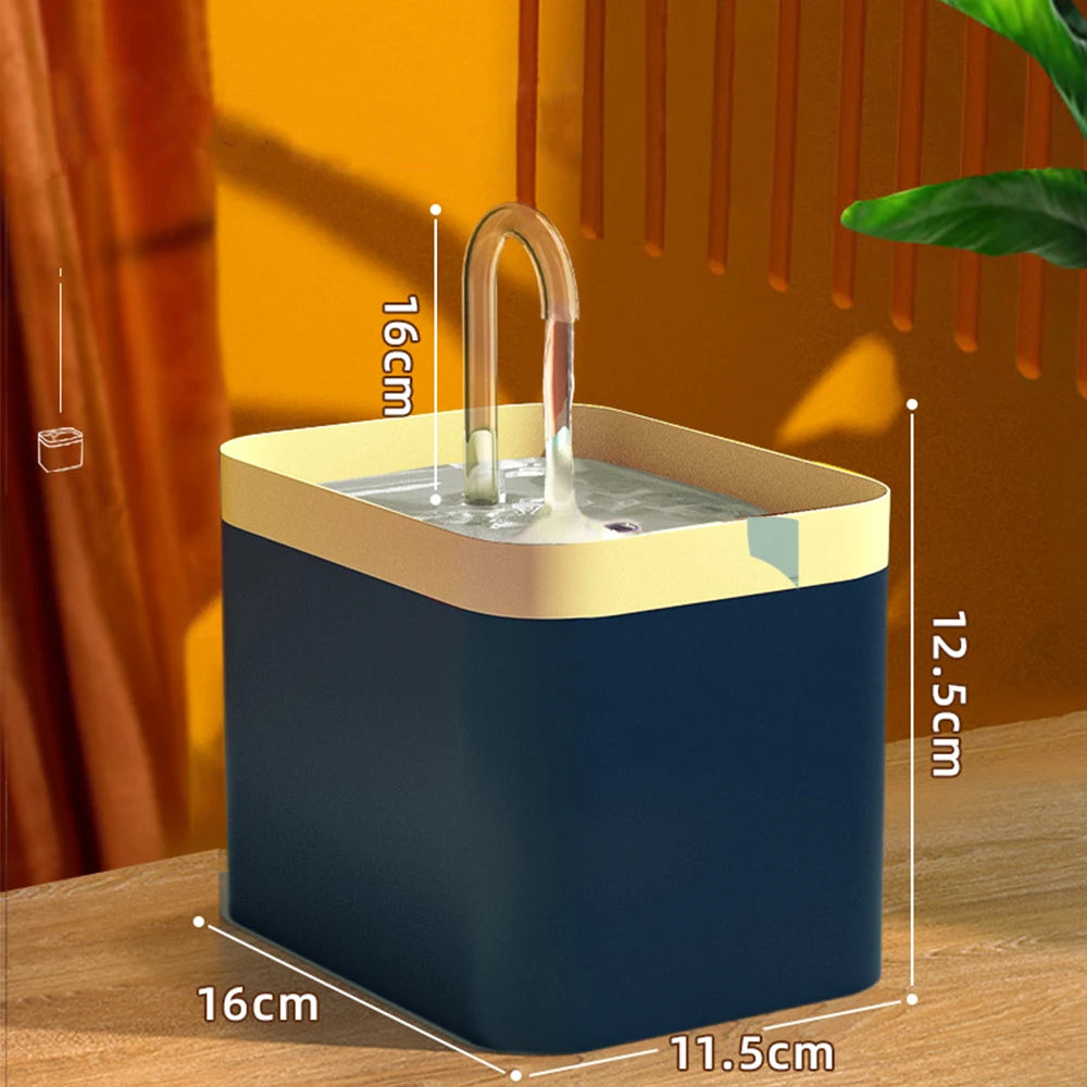 Ultra-Quiet Pet Water Fountain Auto Filter Electric Cat Dog Water Dispenser&Burnout Prevention Pump 1.5L Recirculate Filtrin