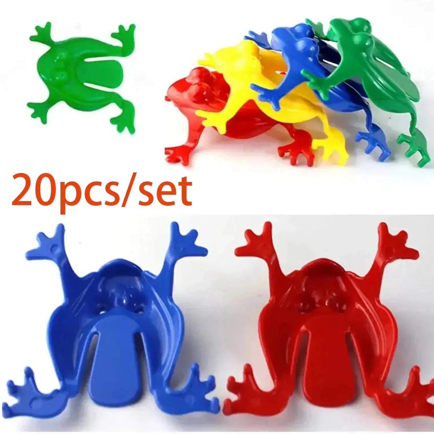 20pcs Bouncing Frog Nostalgic Toys For Children Kindergarten Educational Toy Jumping Frog Toy Christmas Gift Beauty Fashion
