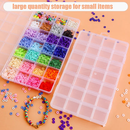 Transparent Storage Container Jewelry Box Clear Plastic Organizer Box Empty Earring Storage Organizer Display Case for Beads Beauty World Shop