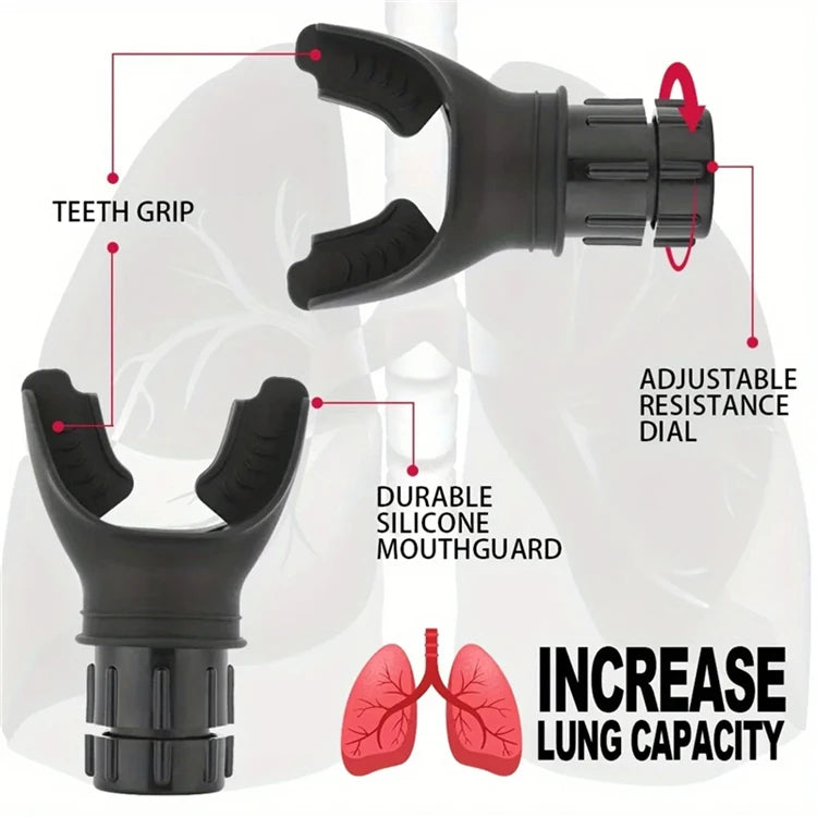 Silicone Respiratory Trainer Lung Ventilator Fitness Equipment High-altitude Respiratory Training Tools for Exercise Beauty World Shop