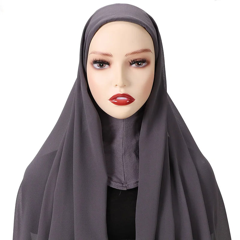 Full Cover Inner Muslim Chiffon Hijab Instant Scarf Islamic Cap Head Wear Caps Underscarf Bone Bonnet Headcover Beauty World Shop