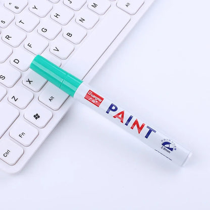 Car Paint Pen Waterproof Car Wheel Tire Oily Painting Mark Pen Auto Rubber Tyre Tread CD Metal Permanent Paint Marker Beauty World Shop