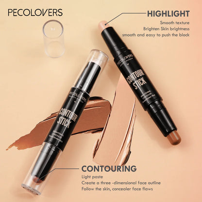 Contouring Stick with Double-headed Concealer Highlighter for Three-dimensional Nose Bridge Shadow V Face High Nose Bridge Beauty World Shop