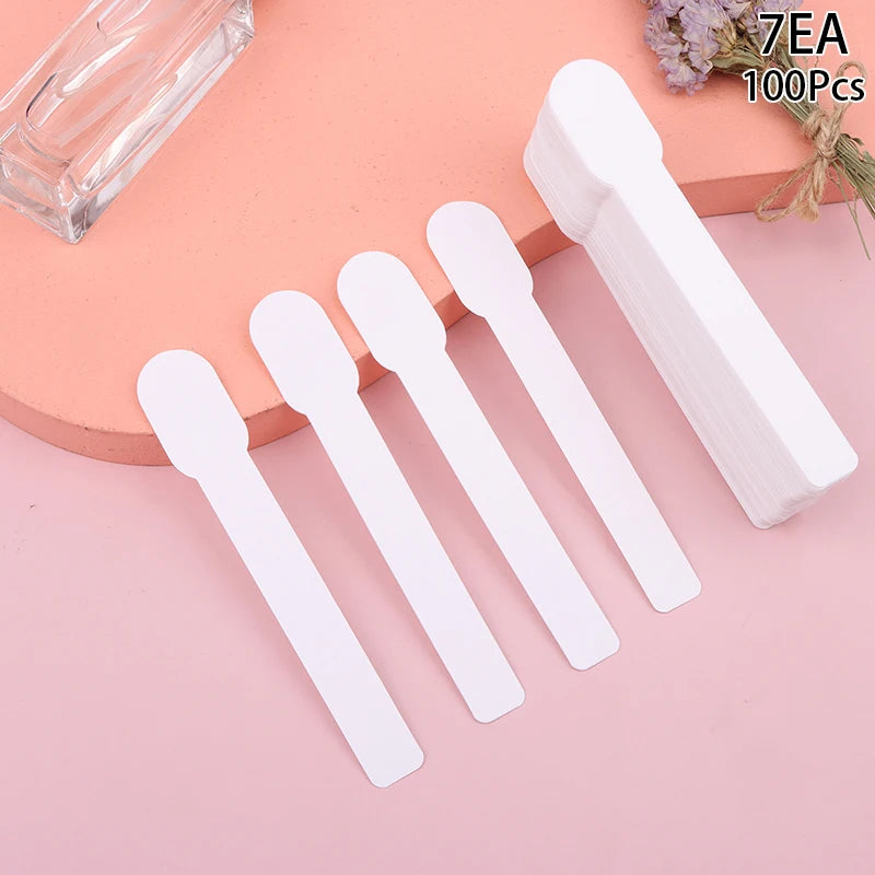 100pcs/lot Round Head Testing Aromatherapy Fragrance Perfume Essential Oils Test Tester Paper Strips Flower Shape Beauty World Shop