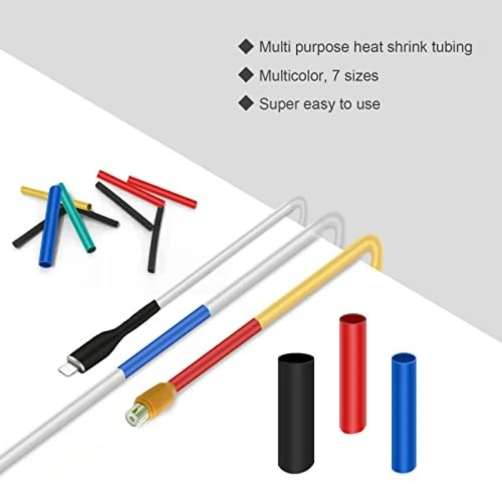 1060/530/127PCS Heat Shrink Tubing kit 2:1 Shrinkable Wire Shrinking Wrap Wire Connect Cover Cable Repair Protection Beauty World Shop