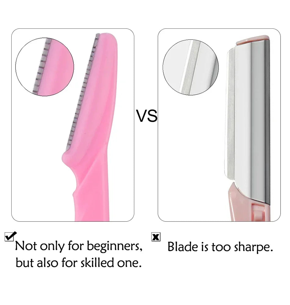 Portable Eyebrow Trimmer Blade Women's Face Shaver Safety Knife Makeup Scraper Hair Removal Tool for Eyebrow Epilation Beauty Trend Shop