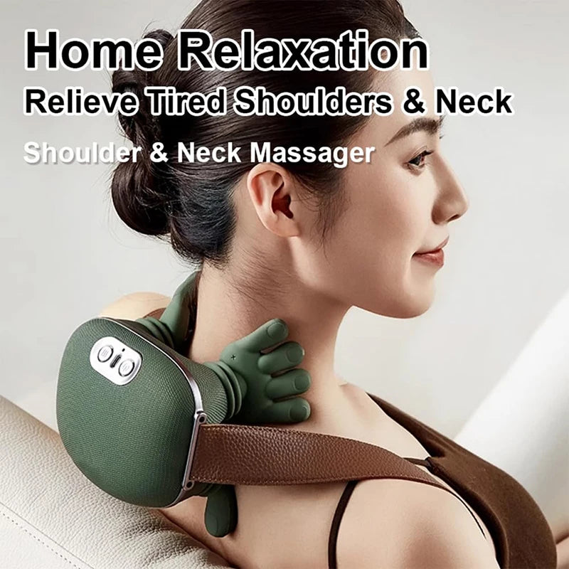 2026 Bionic Neck Shoulder Massager N7 Kneading Massager Shawl 3-Level Modes Neck Cervical Waist Leg Body Muscles Massage Pillow Beauty World Shop