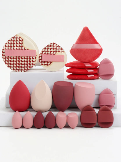 20 Pcs Pink Makeup Sponge and Makeup Puff Set Suitable for Face Cream and Powder Concealer Powder Makeup Machine Beauty World Shop