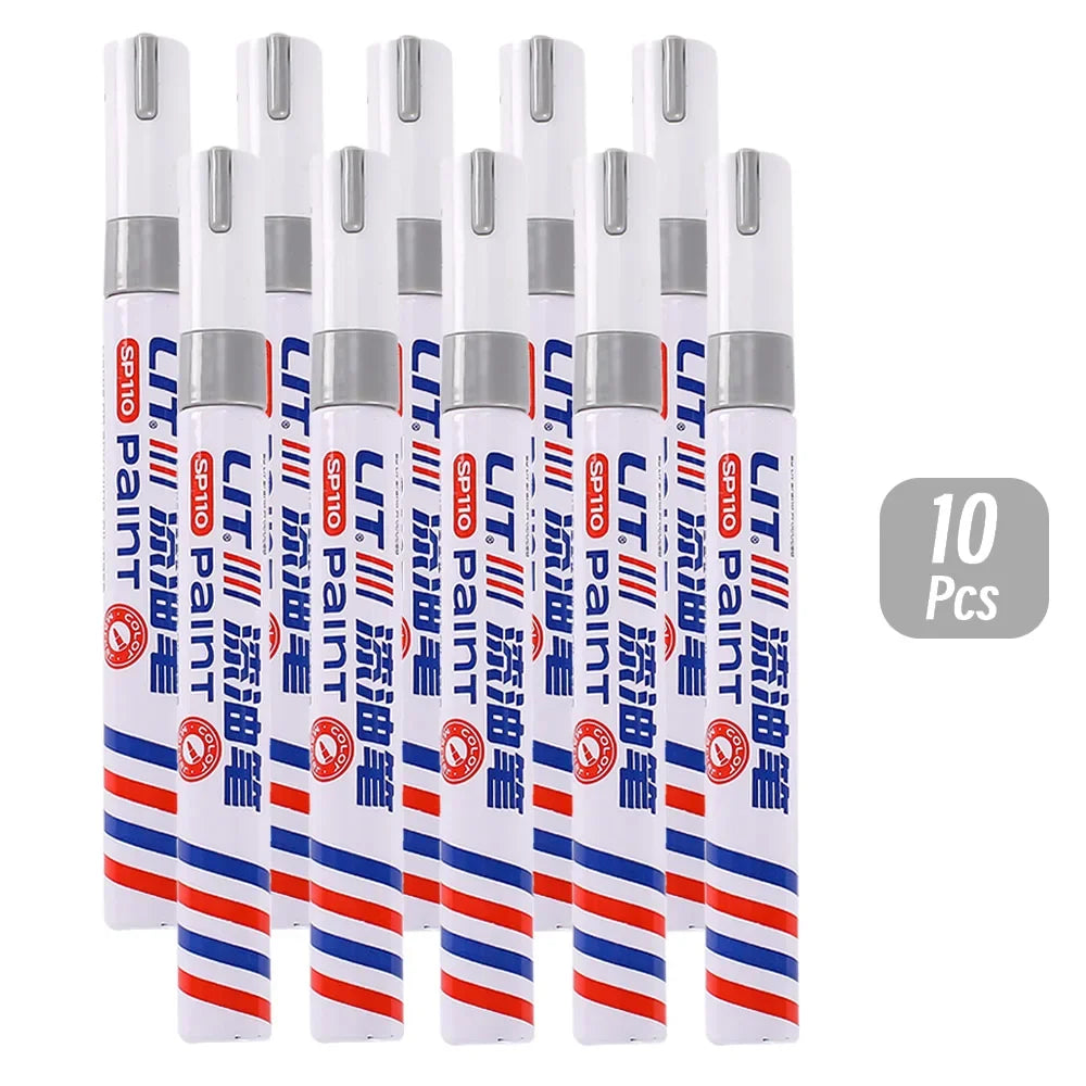 3mm 10p Colorful 8 Colors Permanent Paint Marker Waterproof White Markers tire tread rubber fabric Paint metal Paint Marker Pens Beauty World Shop