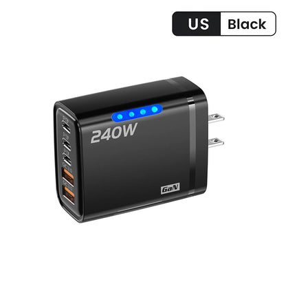 5 Ports USB C PD Charger Quick Charge 3.0 Type C USB Phone Chargers Fast Charging Adapter For iPhone 16 15 Samsung Xiaomi Huawei Beauty World Shop