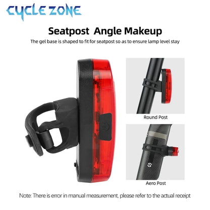 Bicycle Tail Light Night Cycling Outdoor USB Rechargeable MTB Road Bike Rear Lamp COB LED Cycling Bicycle Safety Warning Lights Beauty World Shop