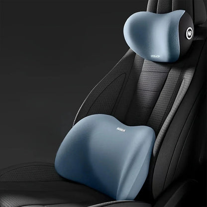 Ergonomic memory foam car seat cushion - suitable for all seasons comfort car headrest - lumbar cushion or headrest or set Beauty World Shop